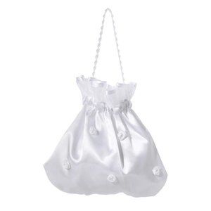 Satin Flower Decorated Bag Handbag